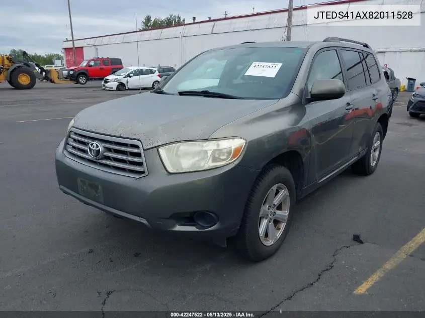 2008 Toyota Highlander VIN: JTEDS41AX82011528 Lot: 42247522