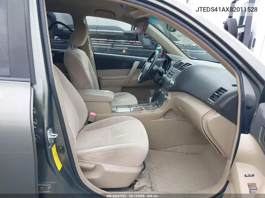 2008 Toyota Highlander VIN: JTEDS41AX82011528 Lot: 42247522