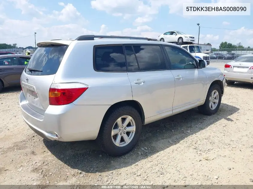 2010 Toyota Highlander Se V6 VIN: 5TDKK3EH8AS008090 Lot: 42617498