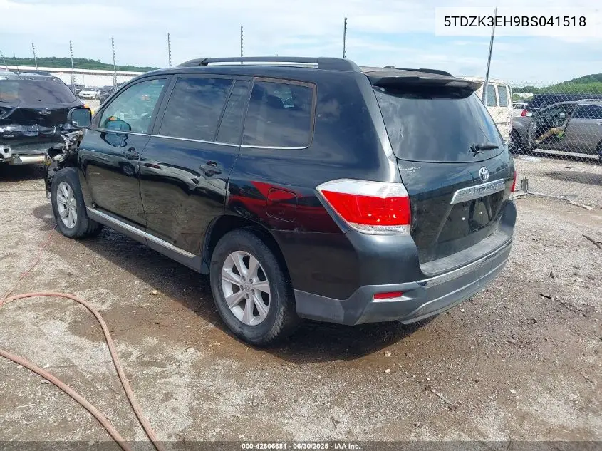 2011 Toyota Highlander Base V6 VIN: 5TDZK3EH9BS041518 Lot: 42606681