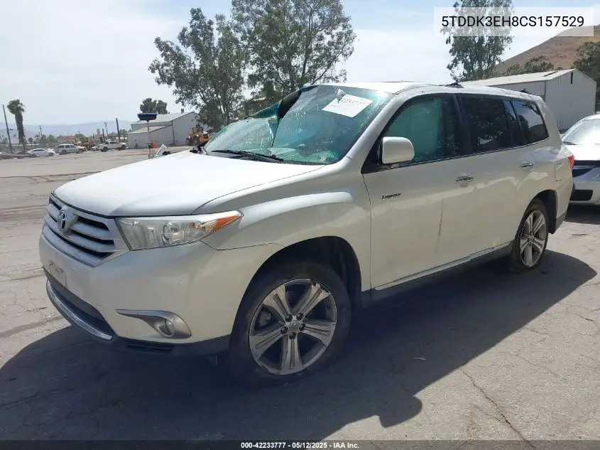 2012 Toyota Highlander Limited V6 VIN: 5TDDK3EH8CS157529 Lot: 42233777