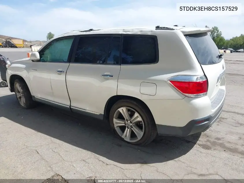 2012 Toyota Highlander Limited V6 VIN: 5TDDK3EH8CS157529 Lot: 42233777