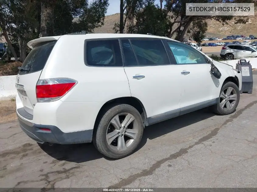 2012 Toyota Highlander Limited V6 VIN: 5TDDK3EH8CS157529 Lot: 42233777