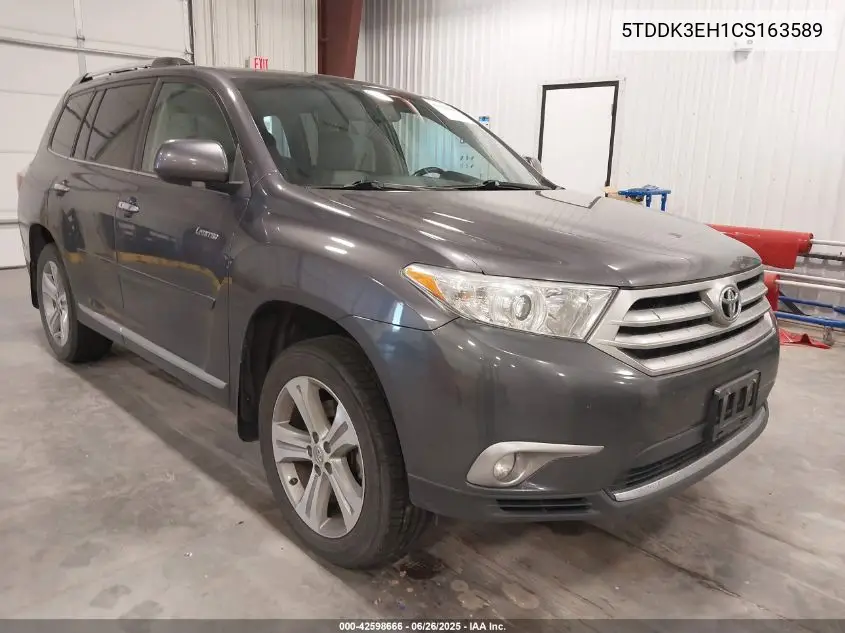 2012 Toyota Highlander Limited VIN: 5TDDK3EH1CS163589 Lot: 42598666
