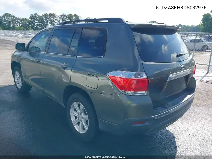 2013 Toyota Highlander VIN: 5TDZA3EH8DS032976 Lot: 42262773