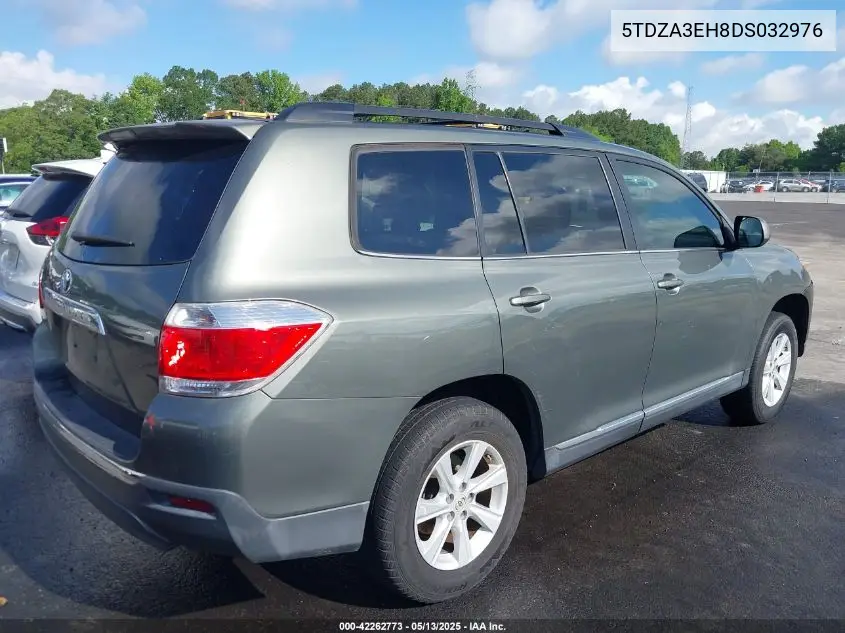 2013 Toyota Highlander VIN: 5TDZA3EH8DS032976 Lot: 42262773
