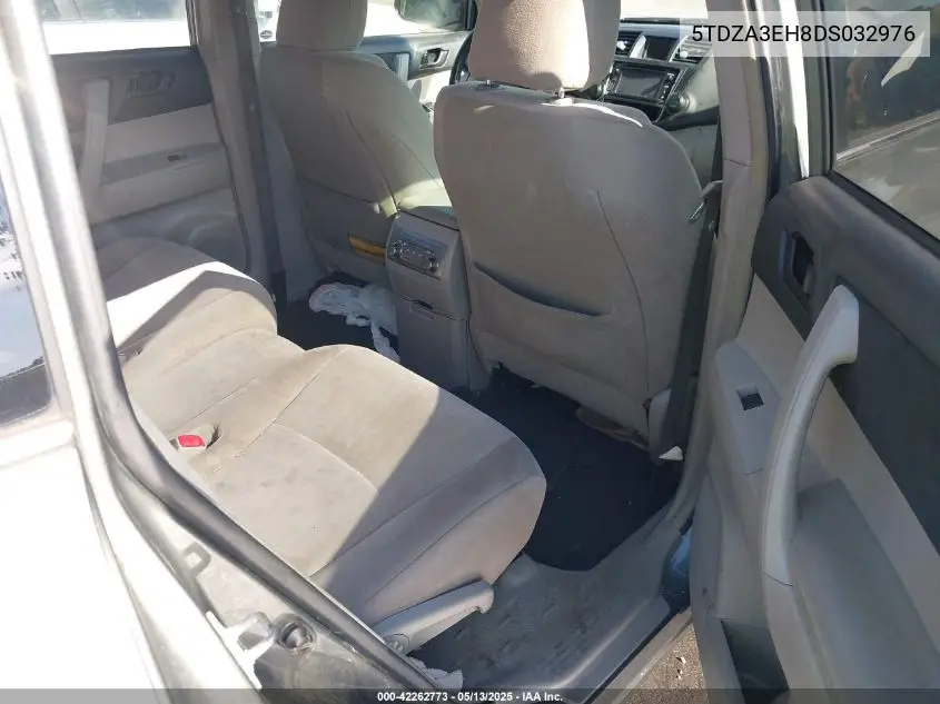 2013 Toyota Highlander VIN: 5TDZA3EH8DS032976 Lot: 42262773