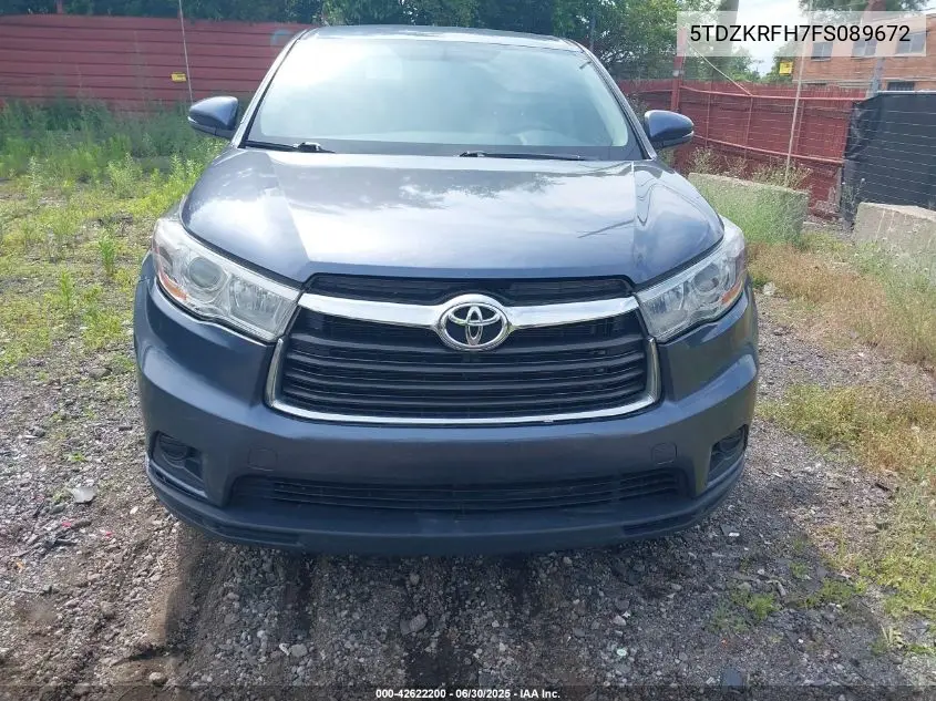 5tdzkrfh7fs089672 5TDZKRFH7FS089672 2015 Toyota Highlander Le V6