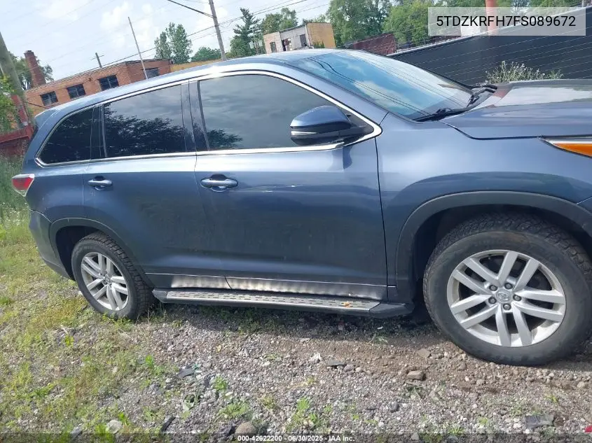 5tdzkrfh7fs089672 5TDZKRFH7FS089672 2015 Toyota Highlander Le V6