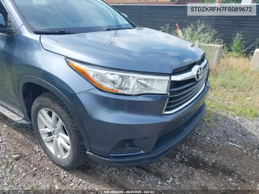 5tdzkrfh7fs089672 5TDZKRFH7FS089672 2015 Toyota Highlander Le V6