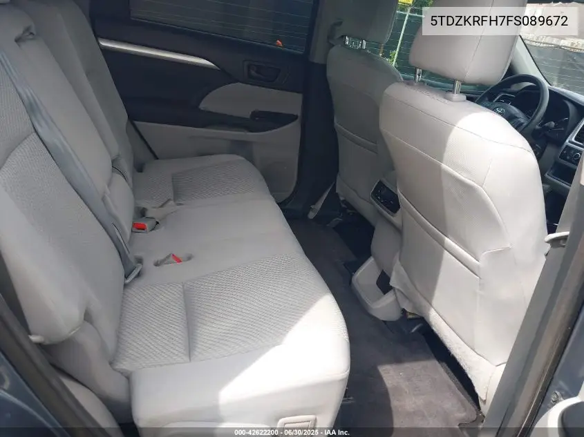 5tdzkrfh7fs089672 5TDZKRFH7FS089672 2015 Toyota Highlander Le V6
