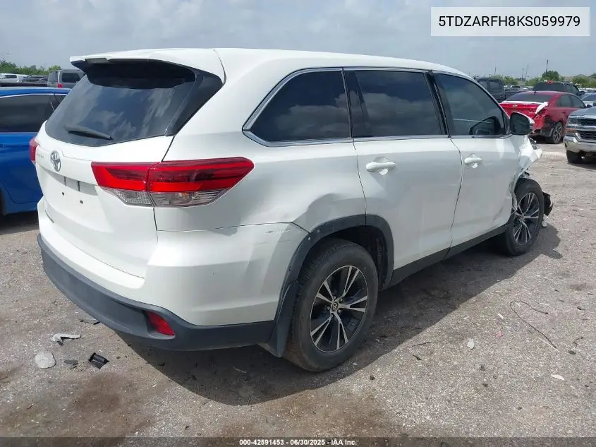 2019 Toyota Highlander Le VIN: 5TDZARFH8KS059979 Lot: 42591453