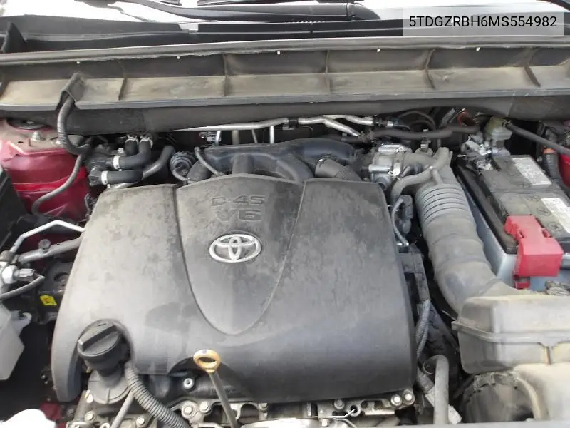 2021 Toyota Highlander Xle VIN: 5TDGZRBH6MS554982 Lot: 42271854