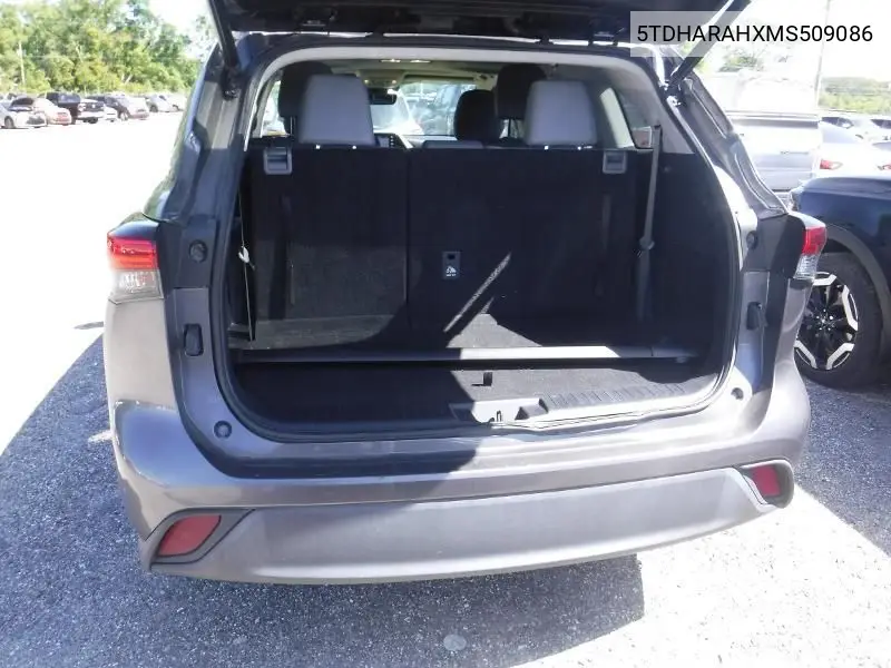 2021 Toyota Highlander Hybrid Xle VIN: 5TDHARAHXMS509086 Lot: 42271858