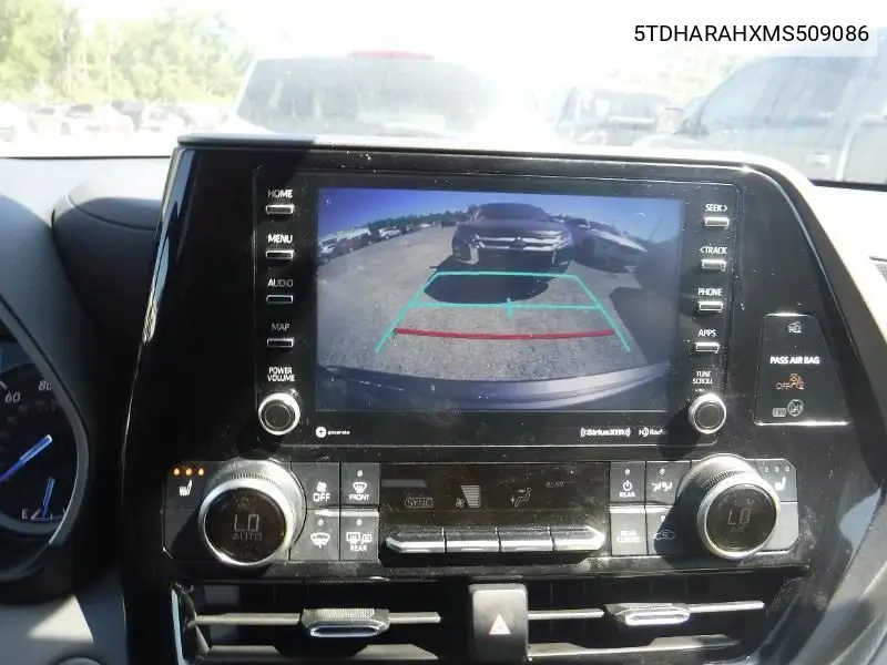 2021 Toyota Highlander Hybrid Xle VIN: 5TDHARAHXMS509086 Lot: 42271858