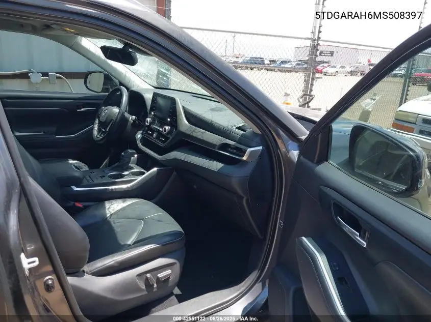2021 Toyota Highlander Hybrid Xle VIN: 5TDGARAH6MS508397 Lot: 42551122
