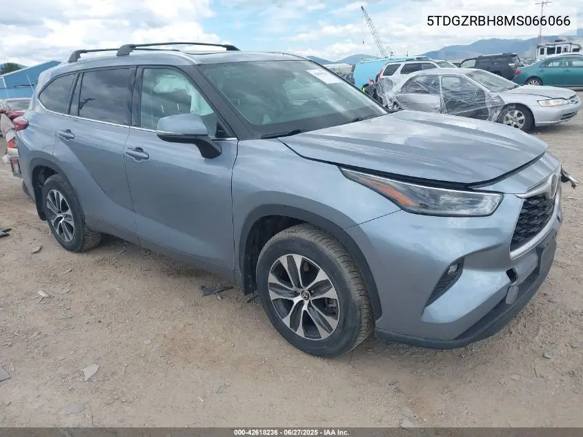 2021 Toyota Highlander Xle VIN: 5TDGZRBH8MS066066 Lot: 42618236