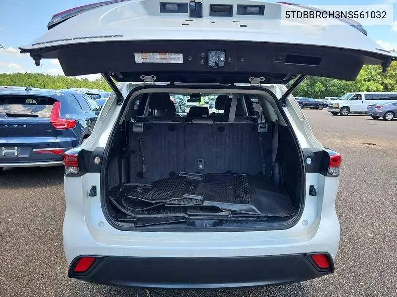 2022 Toyota Highlander Hybrid Le VIN: 5TDBBRCH3NS561032 Lot: 42621620