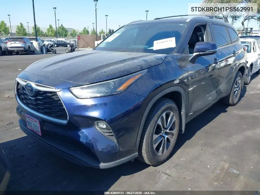 2023 Toyota Highlander Hybrid Xle VIN: 5TDKBRCH1PS562991 Lot: 42605131