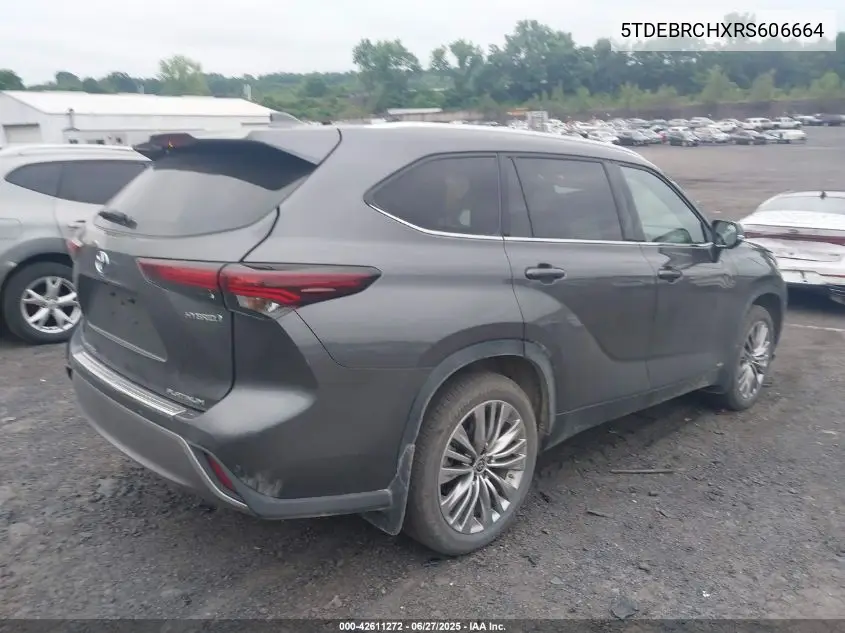 2024 Toyota Highlander Hybrid Platinum VIN: 5TDEBRCHXRS606664 Lot: 42611272