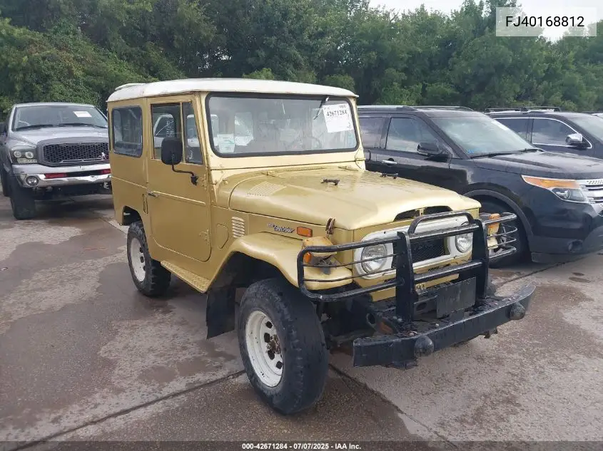 1974 Toyota Land Cruiser VIN: FJ40168812 Lot: 42671284