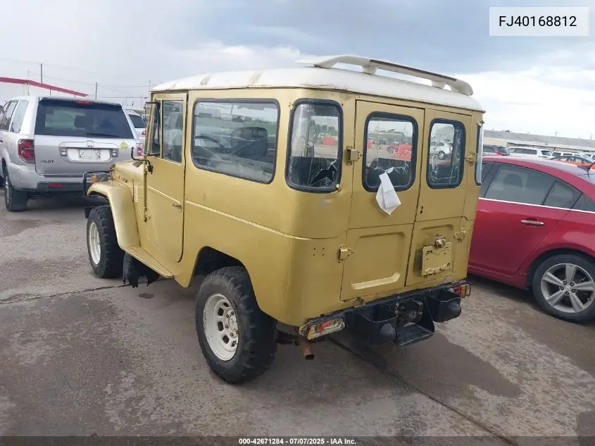 1974 Toyota Land Cruiser VIN: FJ40168812 Lot: 42671284