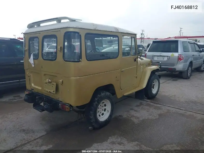 1974 Toyota Land Cruiser VIN: FJ40168812 Lot: 42671284