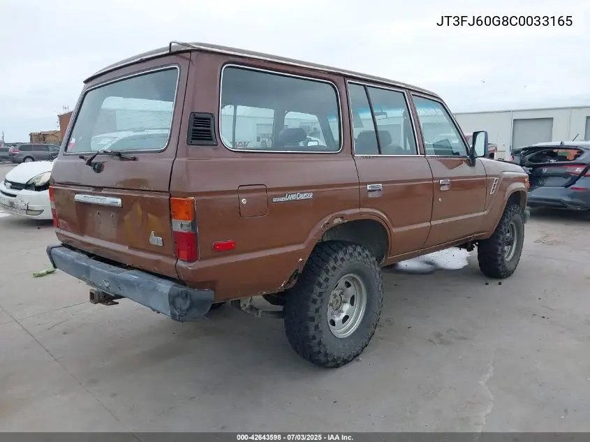 1982 Toyota Land Cruiser Fj60 VIN: JT3FJ60G8C0033165 Lot: 42643598