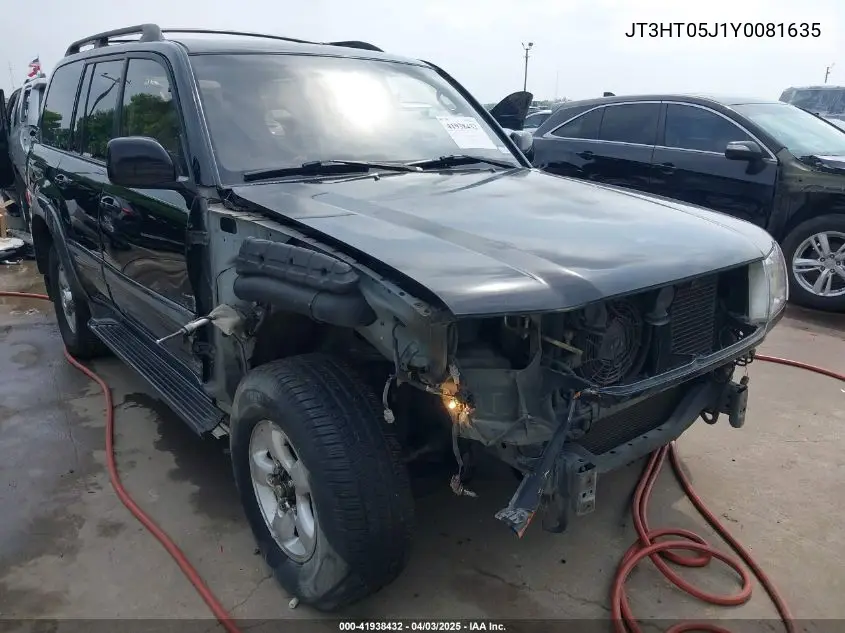 2000 Toyota Land Cruiser VIN: JT3HT05J1Y0081635 Lot: 41938432