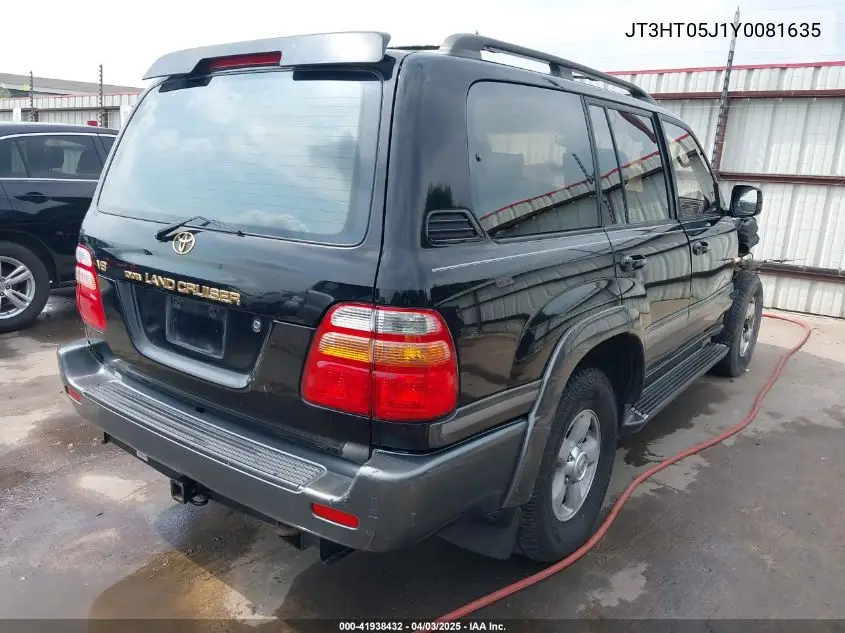 2000 Toyota Land Cruiser VIN: JT3HT05J1Y0081635 Lot: 41938432