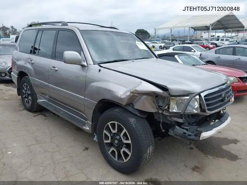 2001 Toyota Land Cruiser VIN: JTEHT05J712000848 Lot: 42057327