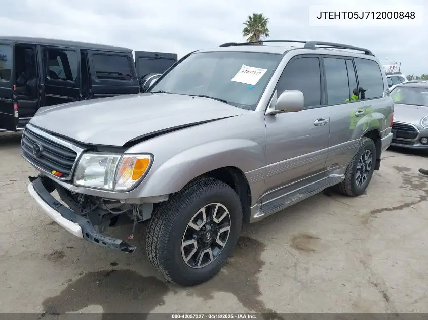 2001 Toyota Land Cruiser VIN: JTEHT05J712000848 Lot: 42057327