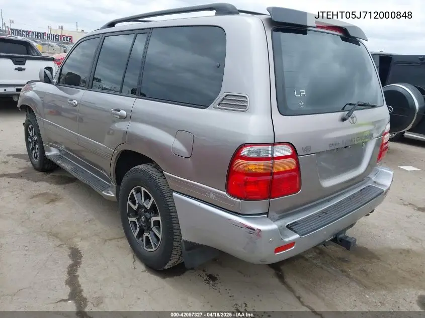 2001 Toyota Land Cruiser VIN: JTEHT05J712000848 Lot: 42057327