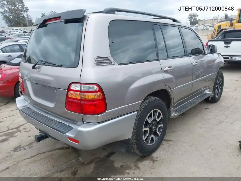 2001 Toyota Land Cruiser VIN: JTEHT05J712000848 Lot: 42057327