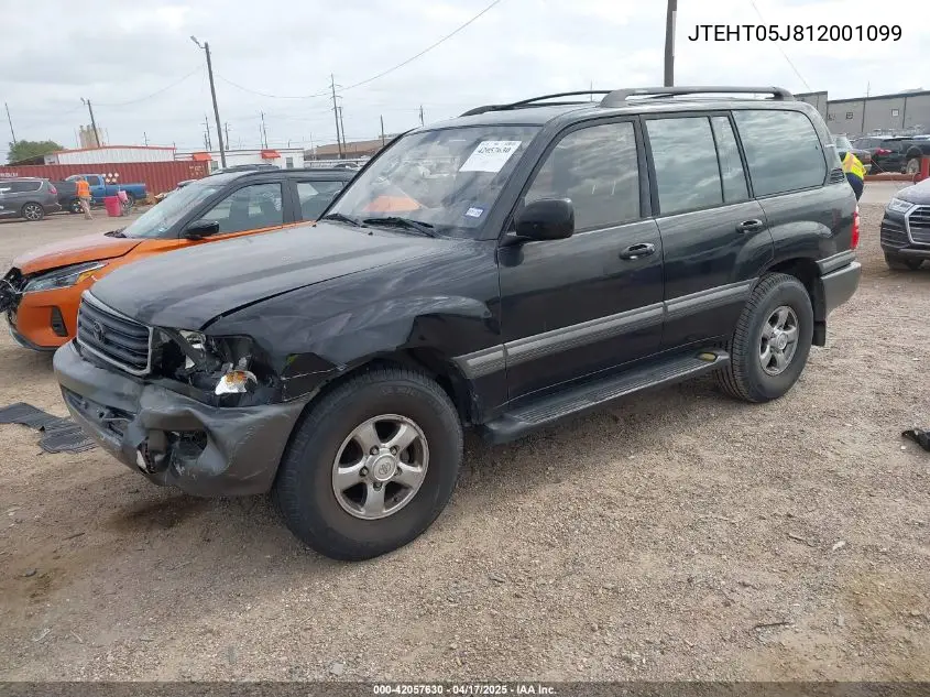 2001 Toyota Land Cruiser VIN: JTEHT05J812001099 Lot: 42057630
