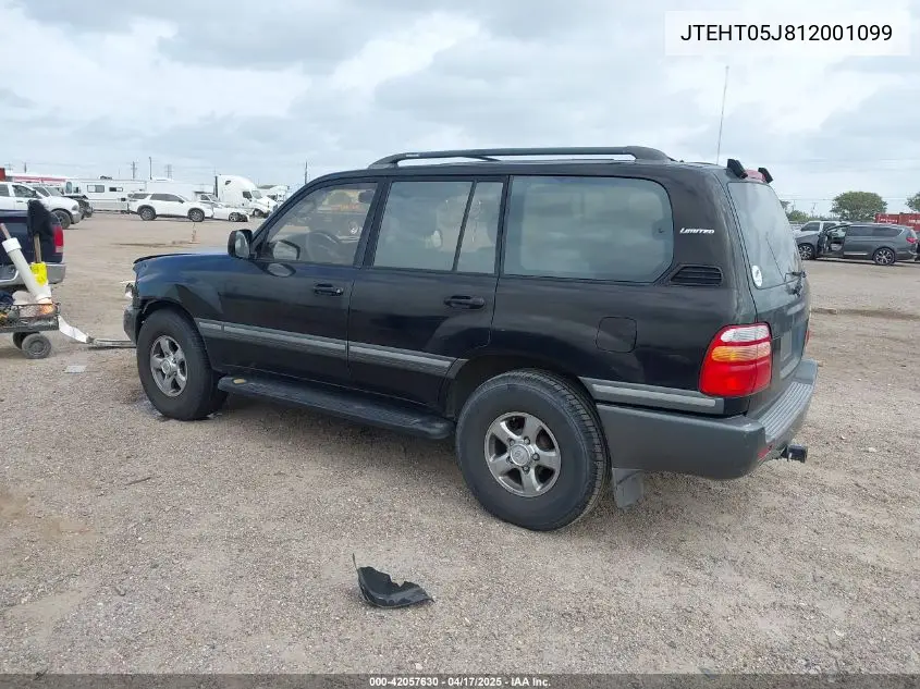 2001 Toyota Land Cruiser VIN: JTEHT05J812001099 Lot: 42057630