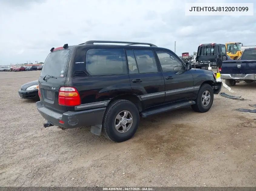 2001 Toyota Land Cruiser VIN: JTEHT05J812001099 Lot: 42057630