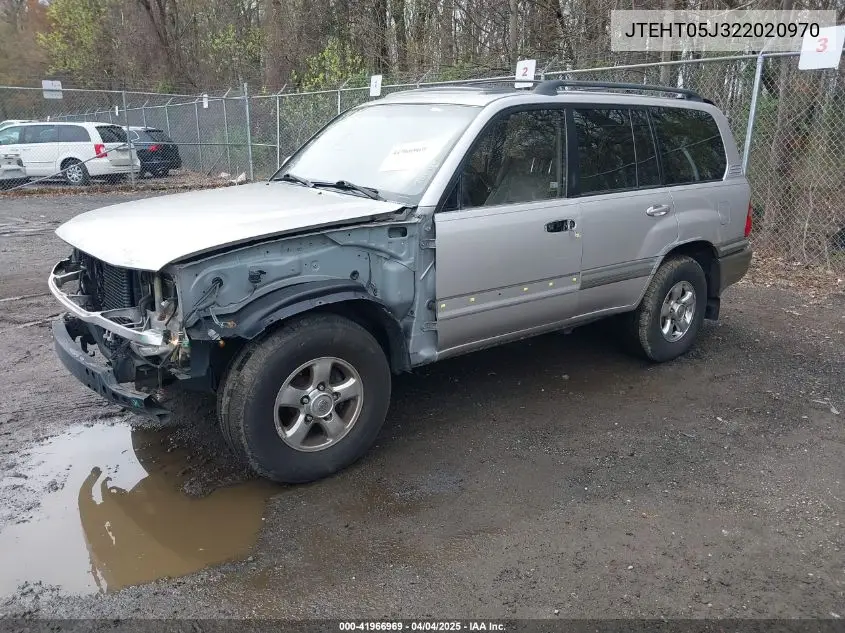 2002 Toyota Land Cruiser VIN: JTEHT05J322020970 Lot: 41966969