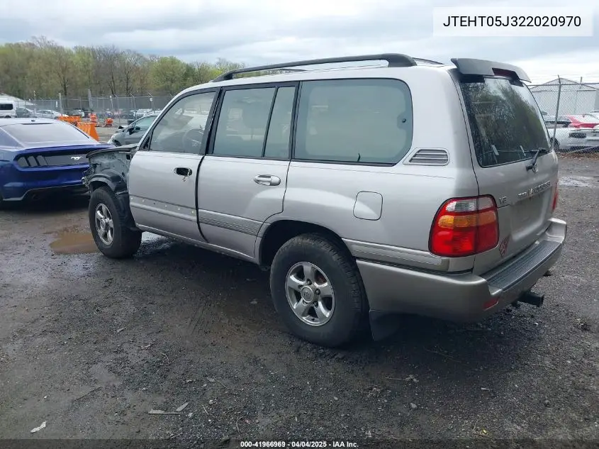 2002 Toyota Land Cruiser VIN: JTEHT05J322020970 Lot: 41966969