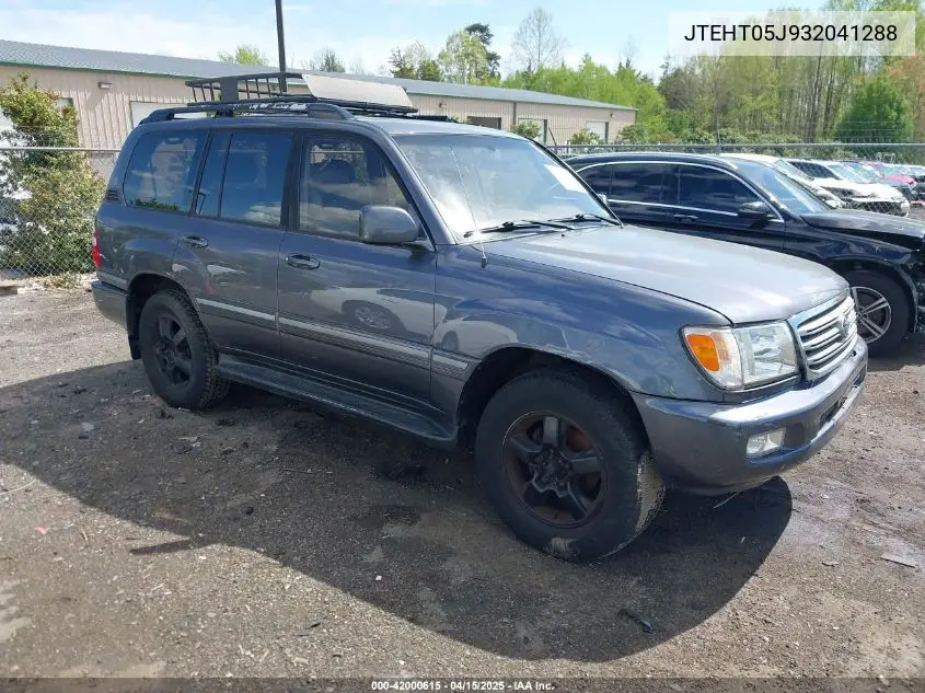 2003 Toyota Land Cruiser VIN: JTEHT05J932041288 Lot: 42000615