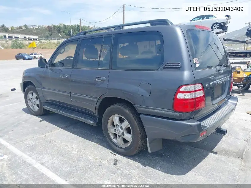 2003 Toyota Land Cruiser VIN: JTEHT05J532043409 Lot: 42183878
