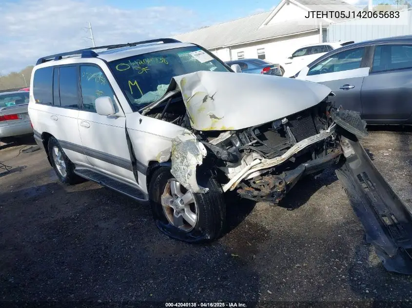 2004 Toyota Land Cruiser VIN: JTEHT05J142065683 Lot: 42040138