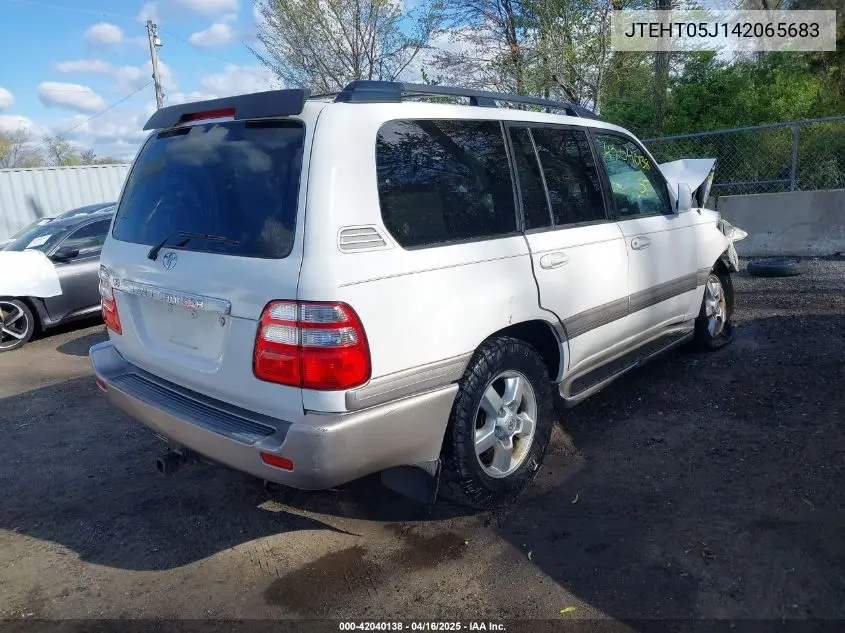 2004 Toyota Land Cruiser VIN: JTEHT05J142065683 Lot: 42040138