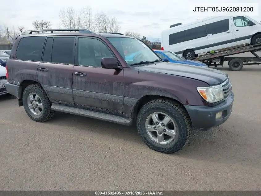2006 Toyota Land Cruiser V8 VIN: JTEHT05J962081200 Lot: 41532495