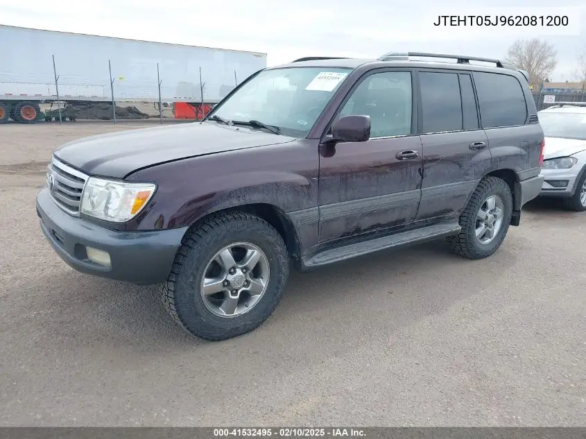 2006 Toyota Land Cruiser V8 VIN: JTEHT05J962081200 Lot: 41532495