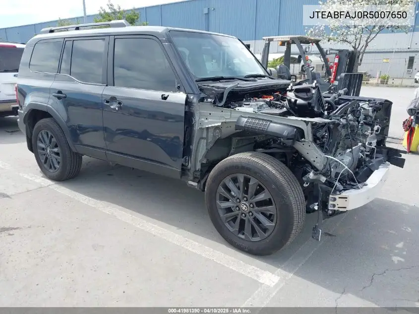 2024 Toyota Land Cruiser VIN: JTEABFAJ0R5007650 Lot: 41981390