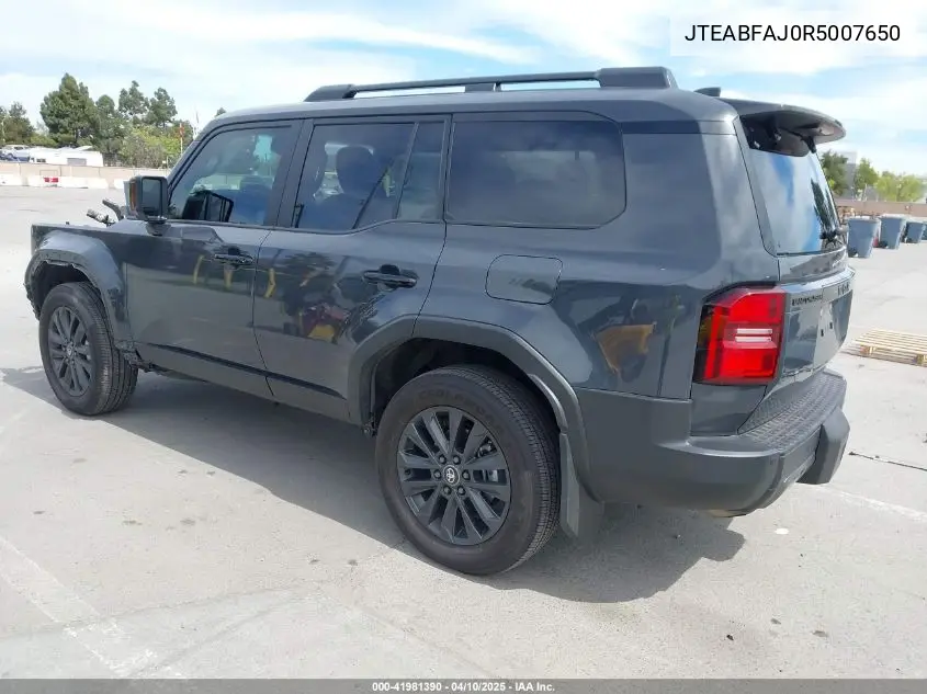 2024 Toyota Land Cruiser VIN: JTEABFAJ0R5007650 Lot: 41981390