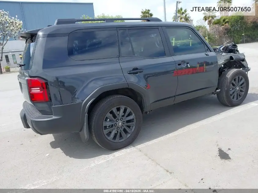 2024 Toyota Land Cruiser VIN: JTEABFAJ0R5007650 Lot: 41981390