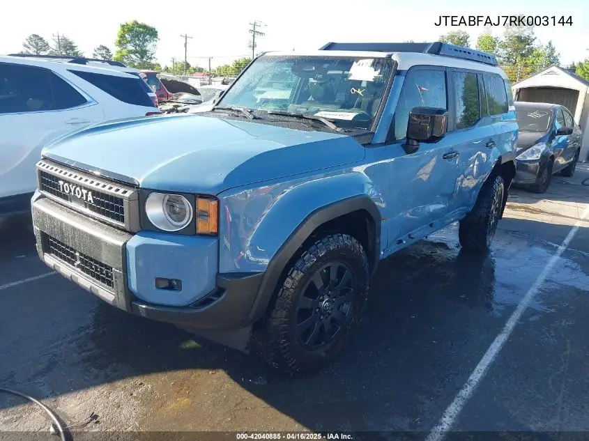 2024 Toyota Land Cruiser First Edition VIN: JTEABFAJ7RK003144 Lot: 42040885