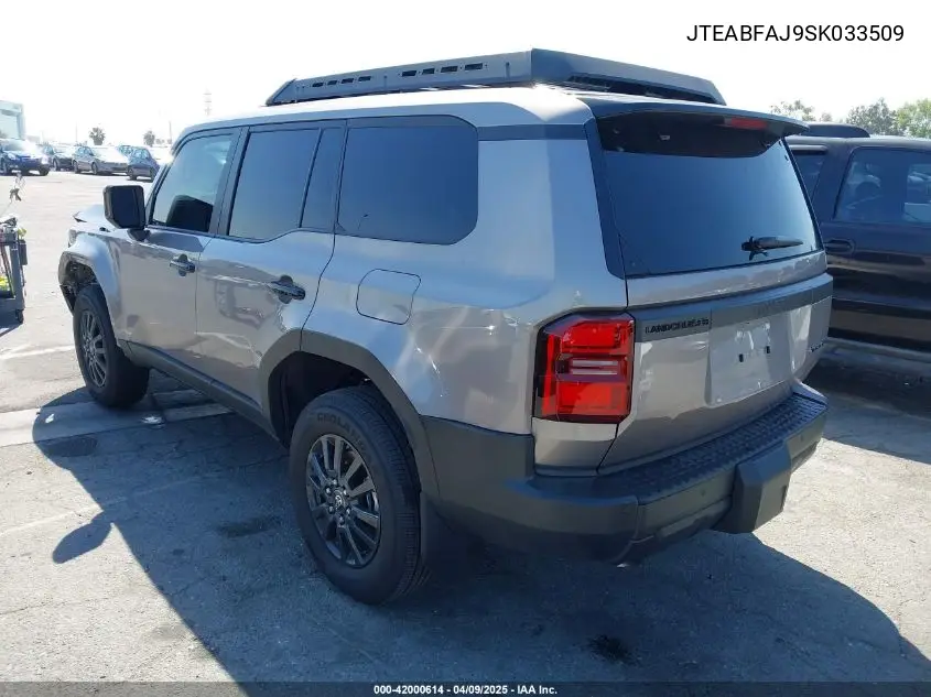 2025 Toyota Land Cruiser 1958 VIN: JTEABFAJ9SK033509 Lot: 42000614